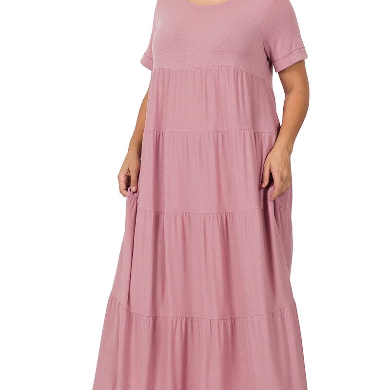 TIERED MAXI DRESS+