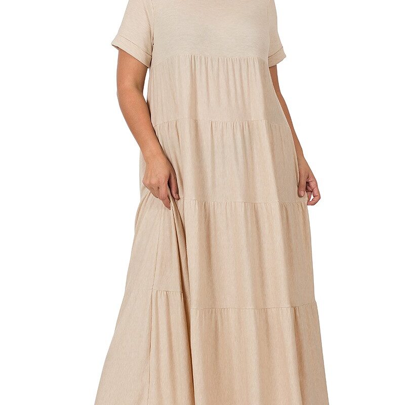 TIERED MAXI DRESS+