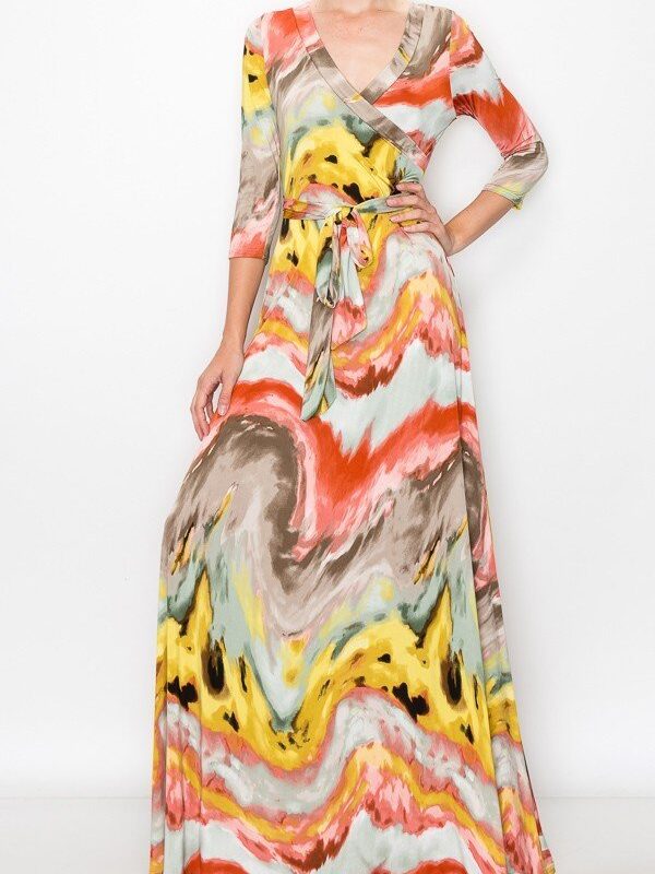 Venechia maxi wrap dress